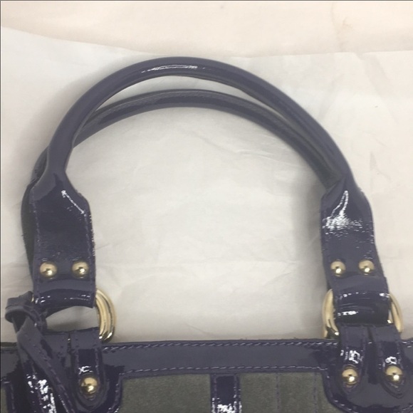 Claudia Firenze Grey and Purple Suede Tassel Tote - Picture 9 of 9